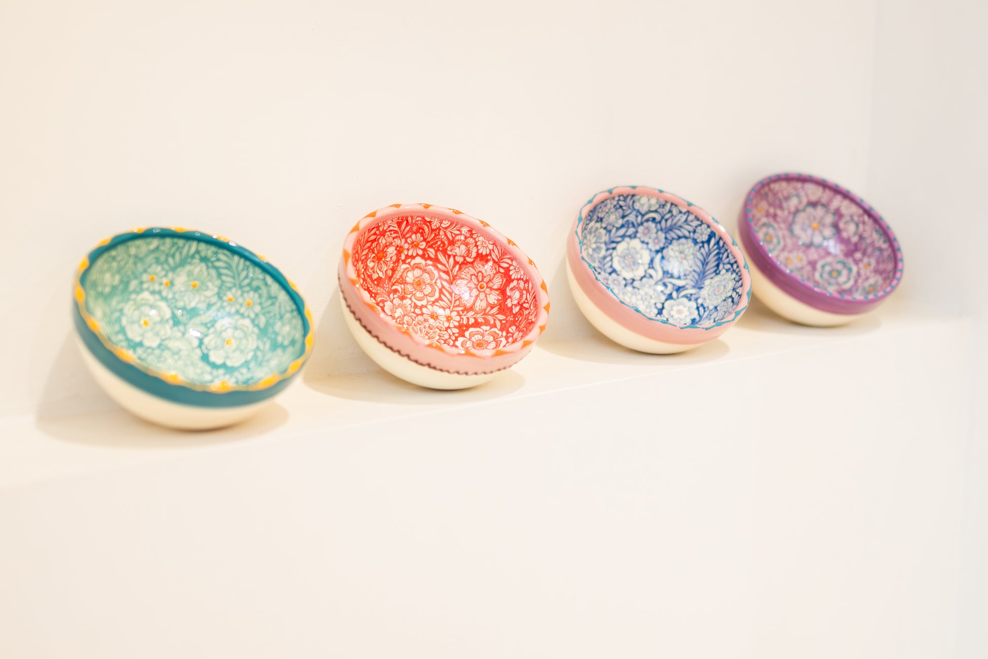 Flower Pastel kommetje – 14 cm – Handbeschilderd