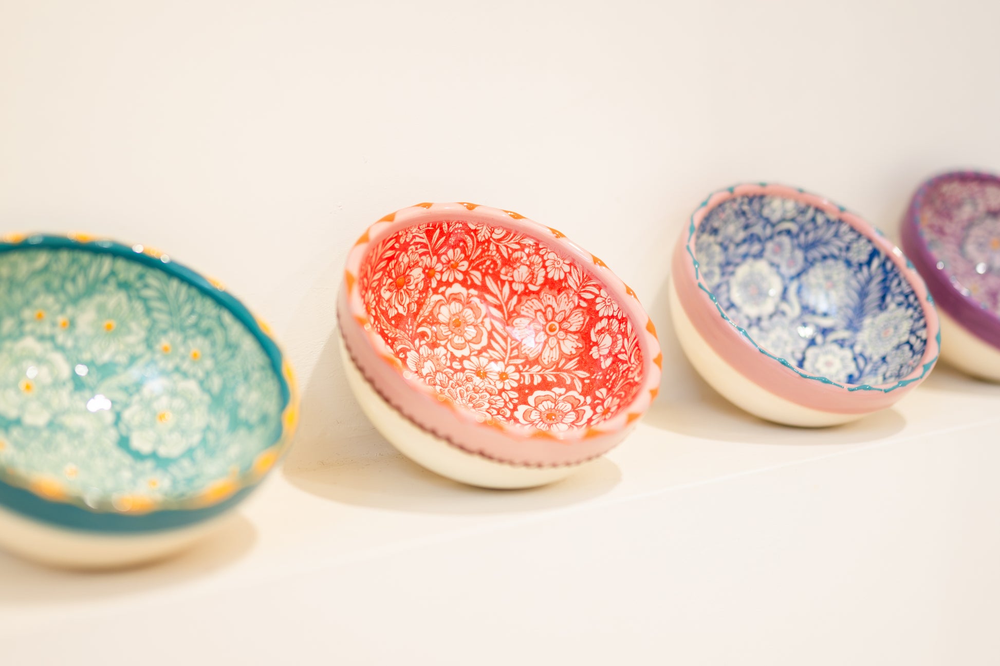 Flower Pastel kommetje – 14 cm – Handbeschilderd