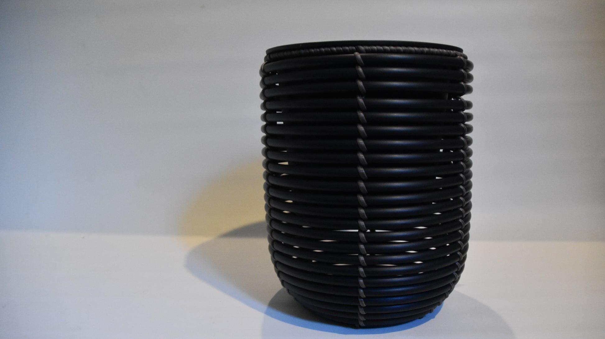 Bloem Pot Poly Rattan zwart