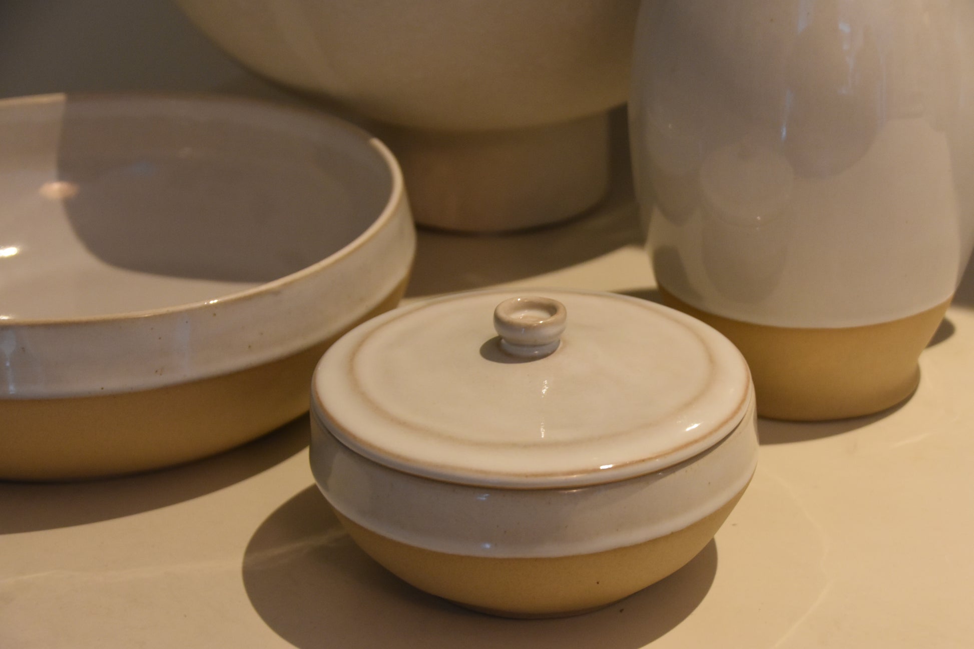 Voorraadpot ‘Marrakesh’ – Zandgeel – 15 cm – Costa Nova & Casafina