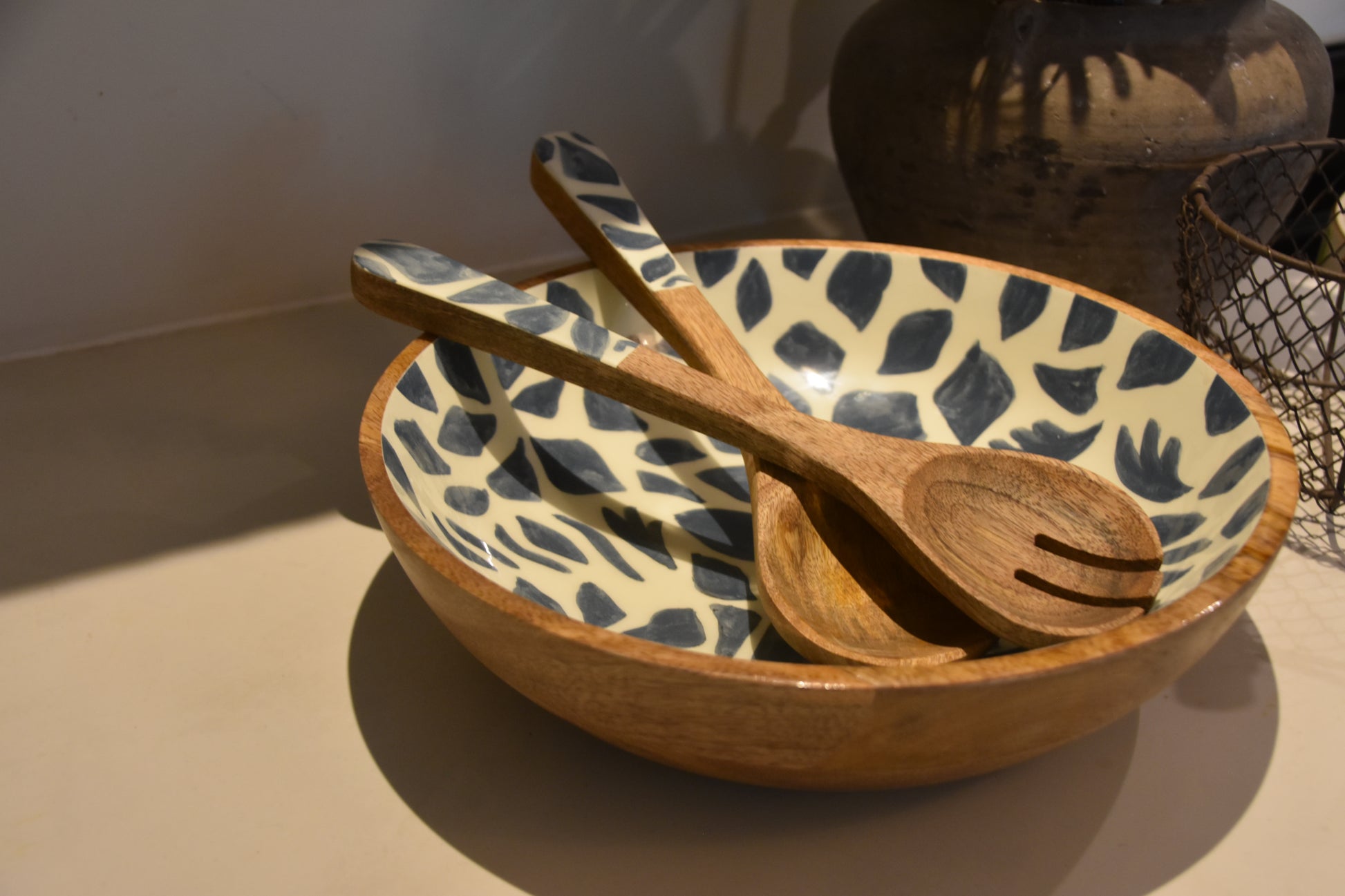 Houten Schaal – Handgeschilderd Mangohout