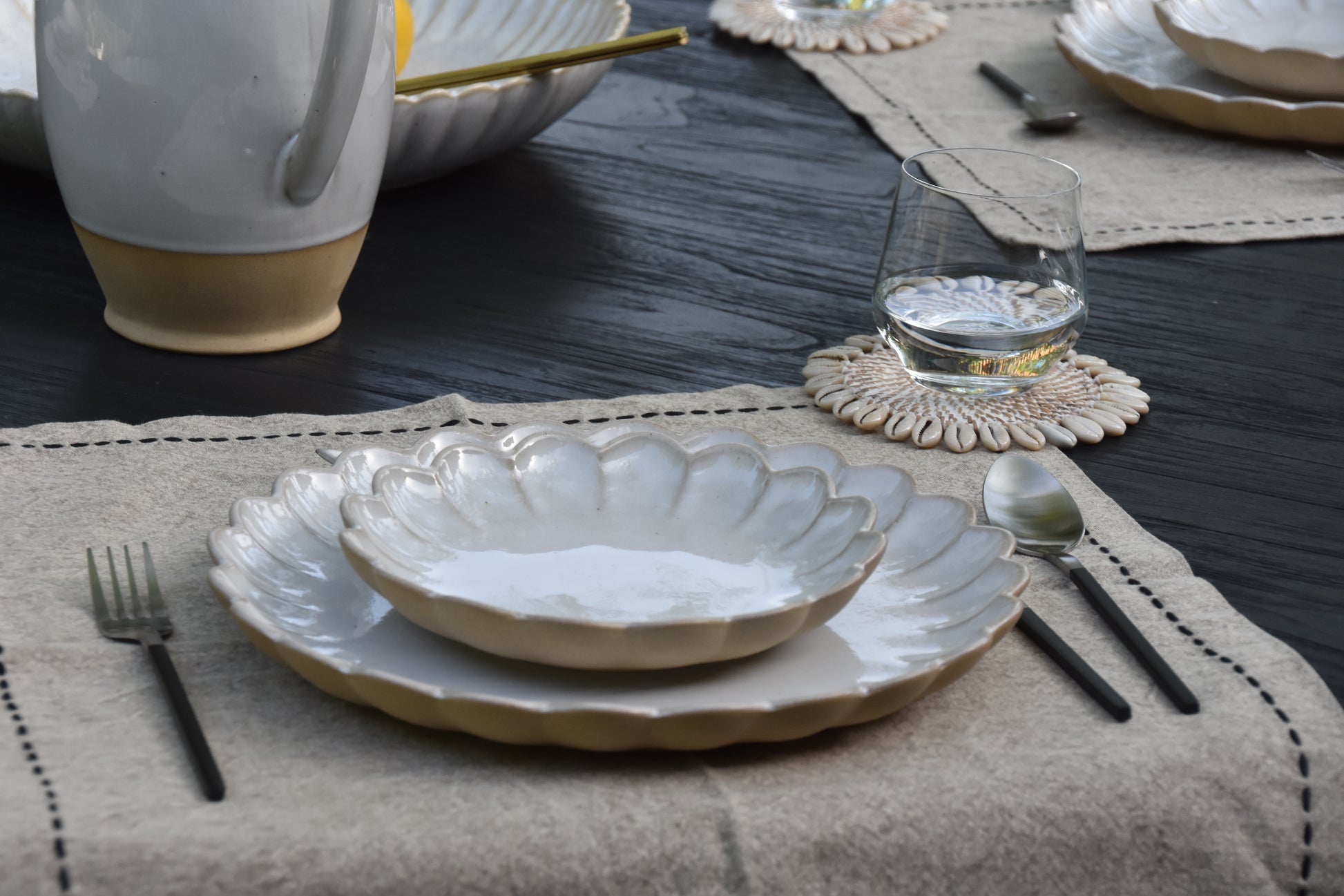 Dinerbord 28 cm Marrakesh Wit Zand