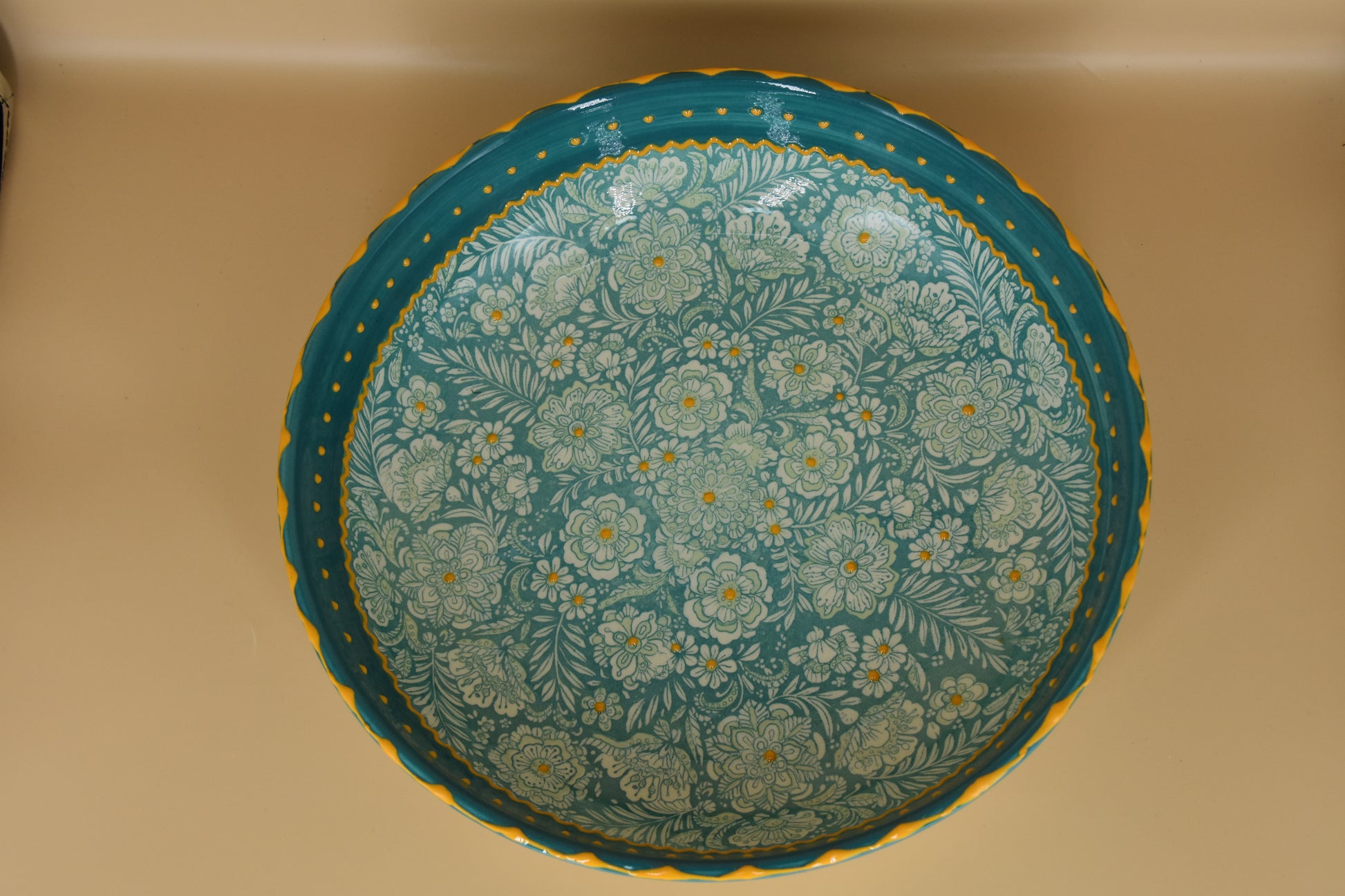 Flower Pastel schaal – 30 cm – Handbeschilderd