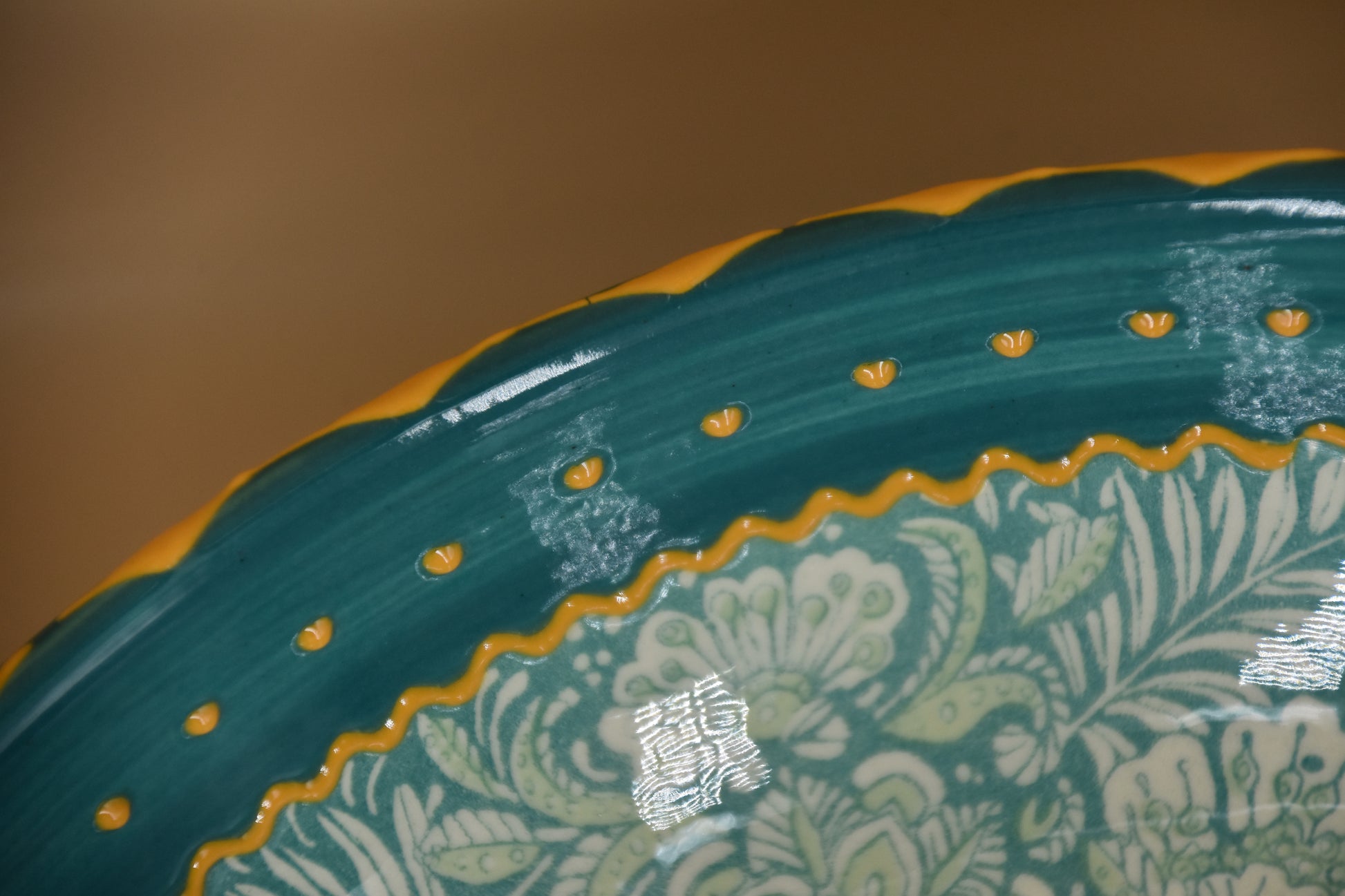 Flower Pastel schaal – 30 cm – Handbeschilderd