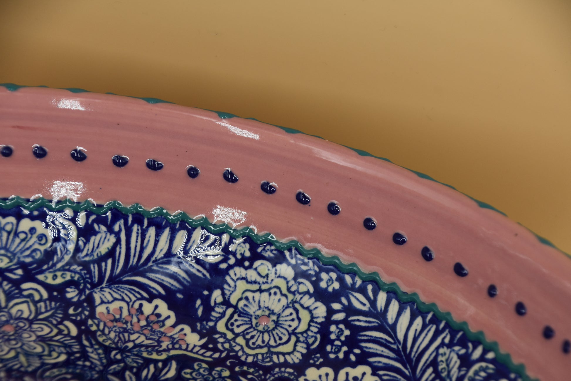 Flower Pastel schaal – 30 cm – Handbeschilderd