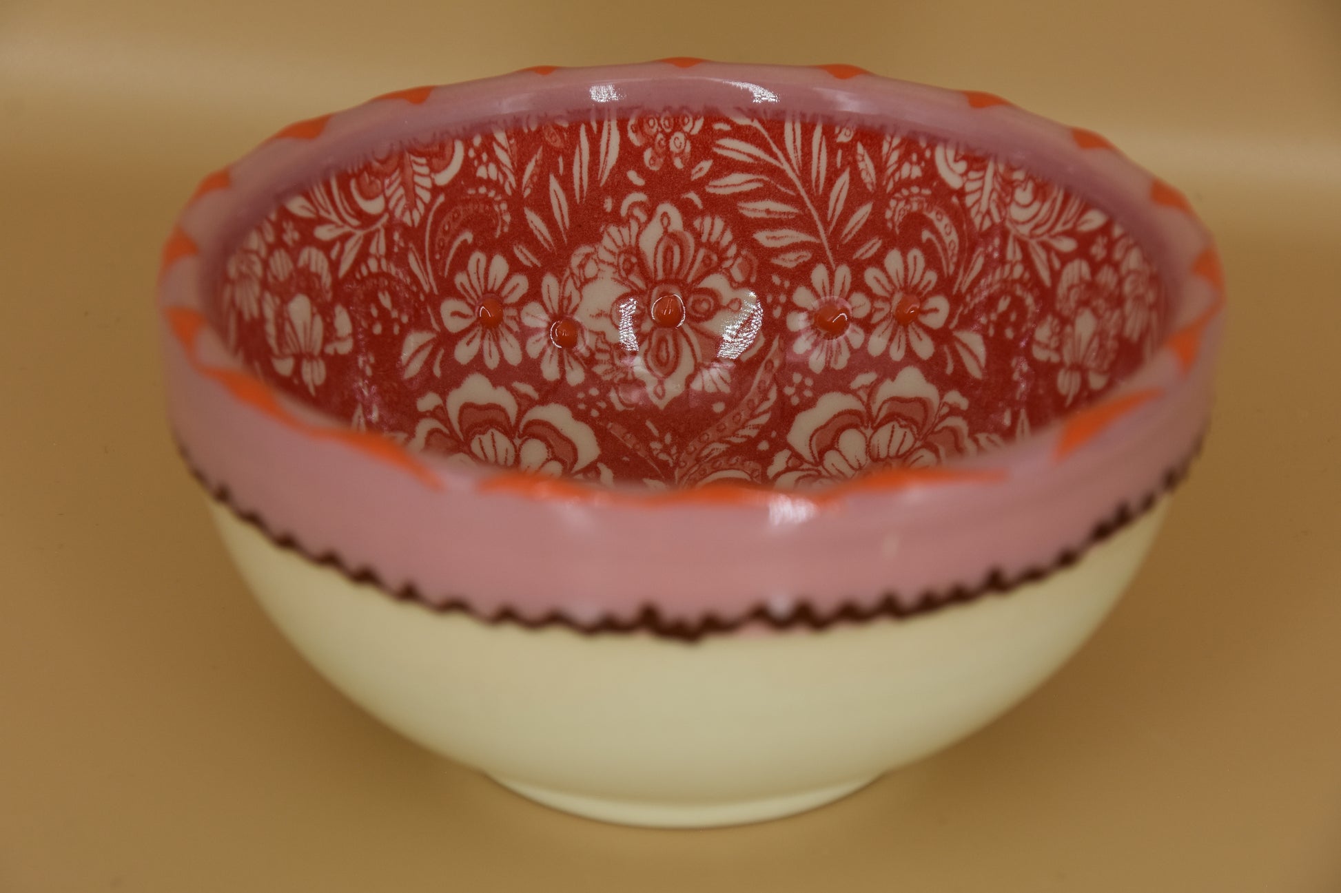 Flower Pastel kommetje – 14 cm – Handbeschilderd