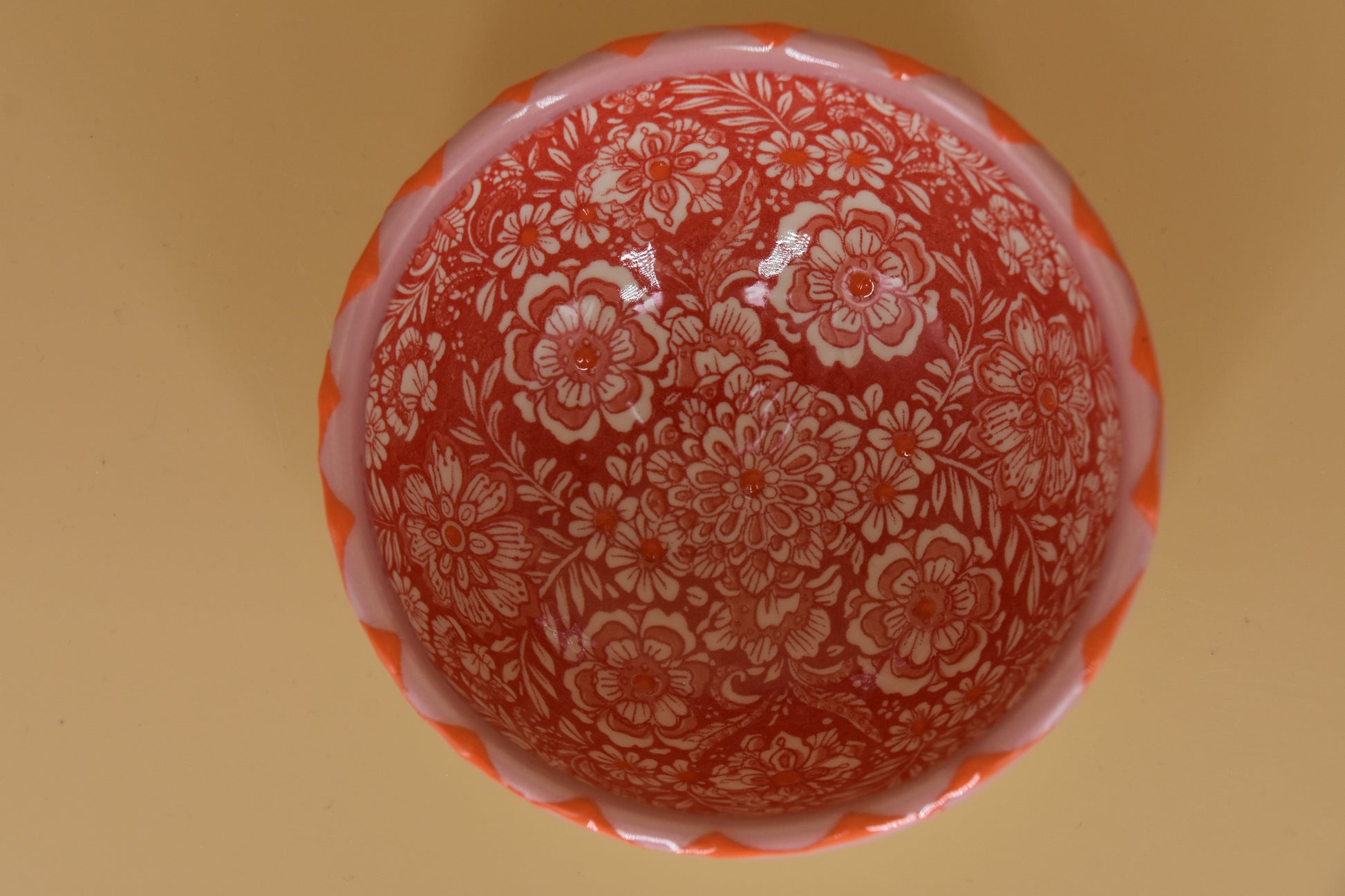 Flower Pastel kommetje – 14 cm – Handbeschilderd