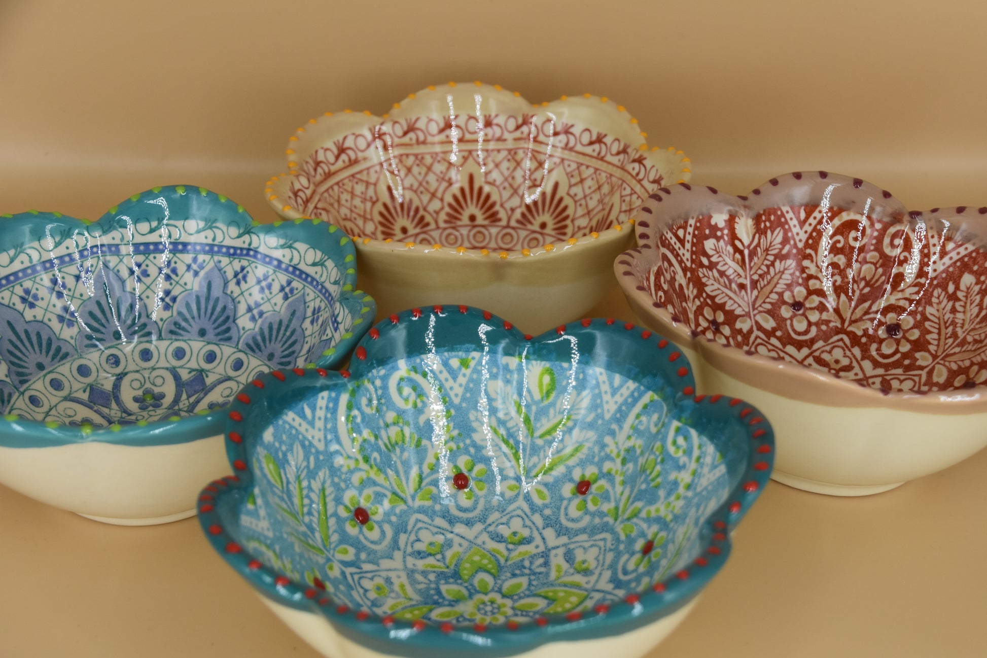 Aris Pastel kommetje – 14 x 5 cm – Handbeschilderd