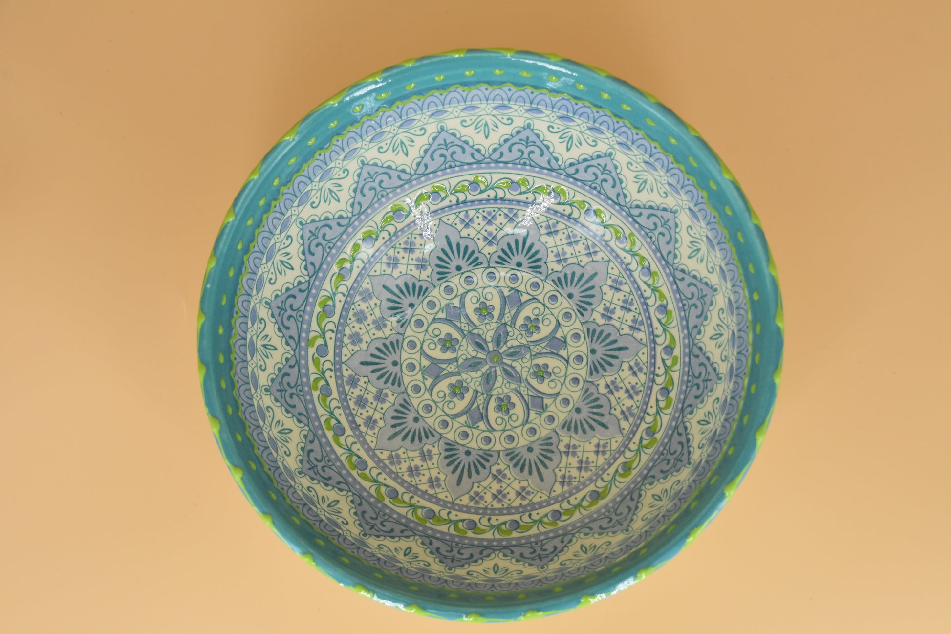 Aris Pastel schaal – 25 cm – Handbeschilderd