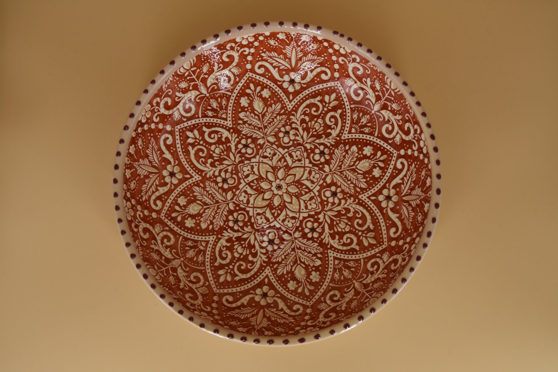 Aris Pastel schaal – 26 cm – Handbeschilderd