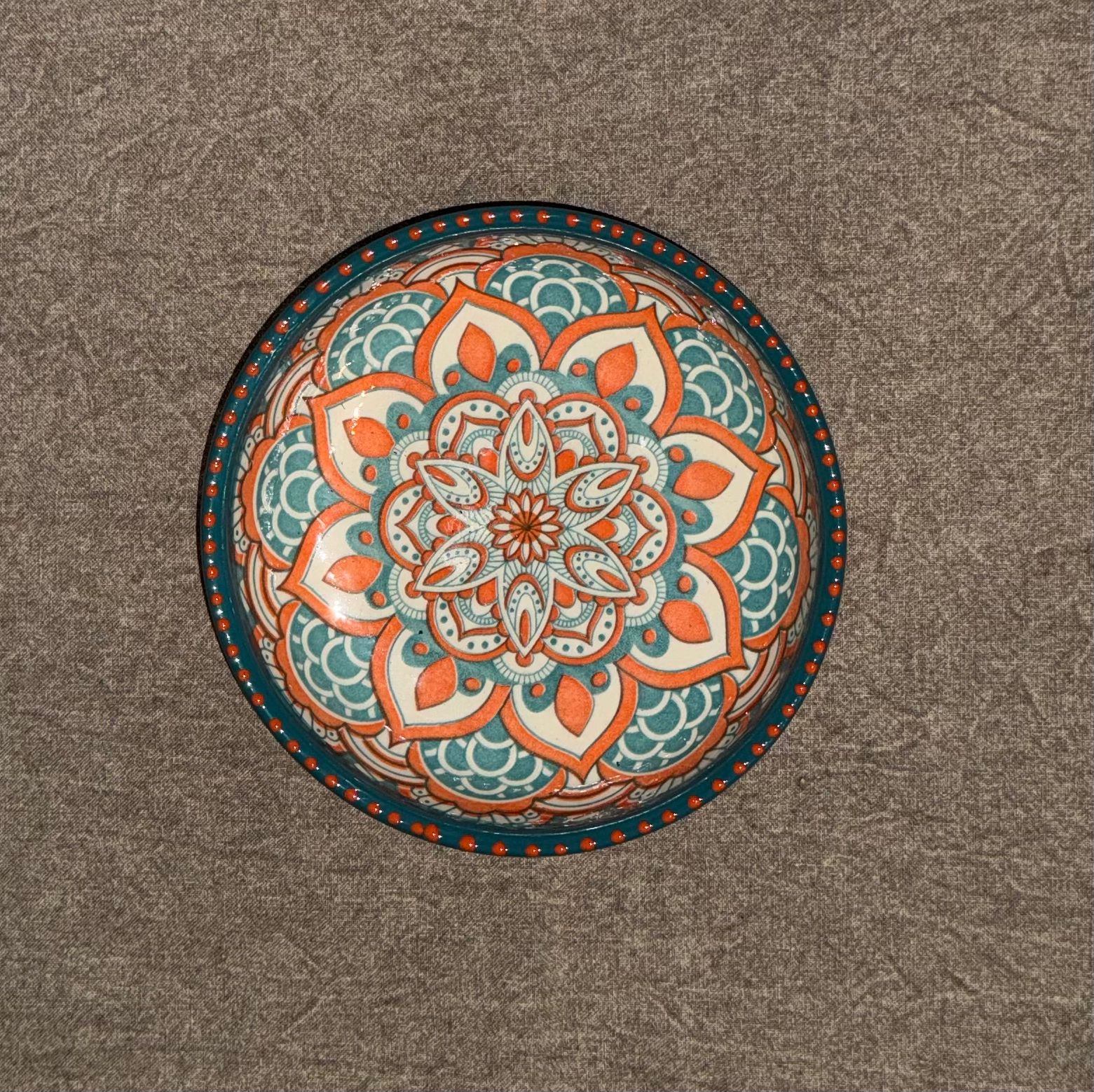 Spaanse schalen wit met blauw klein